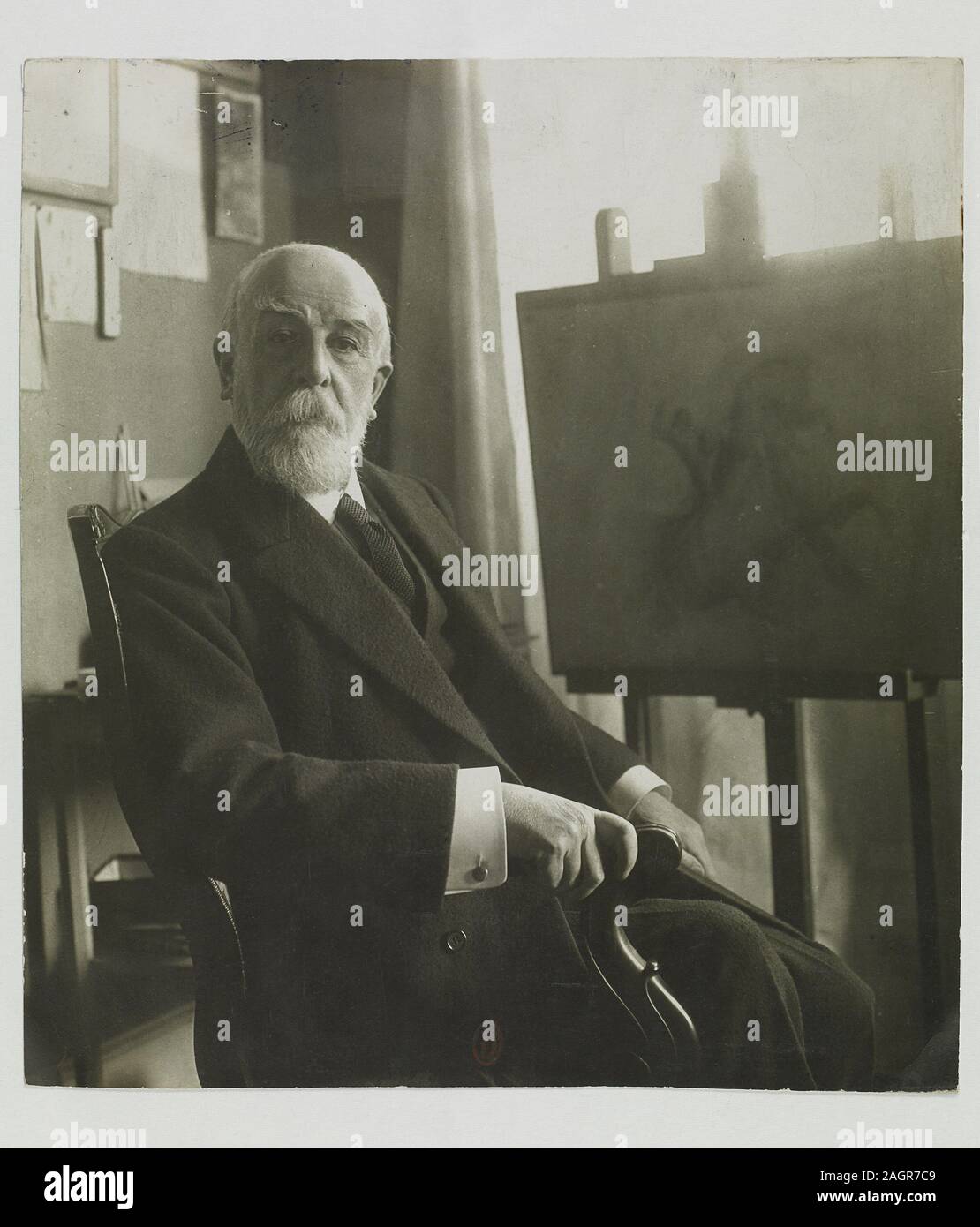 Portrait d'Odilon Redon (1840-1916). Musée : Bibliothèque de l'Institut national d'histoire de l'art. Auteur : anonyme. Banque D'Images