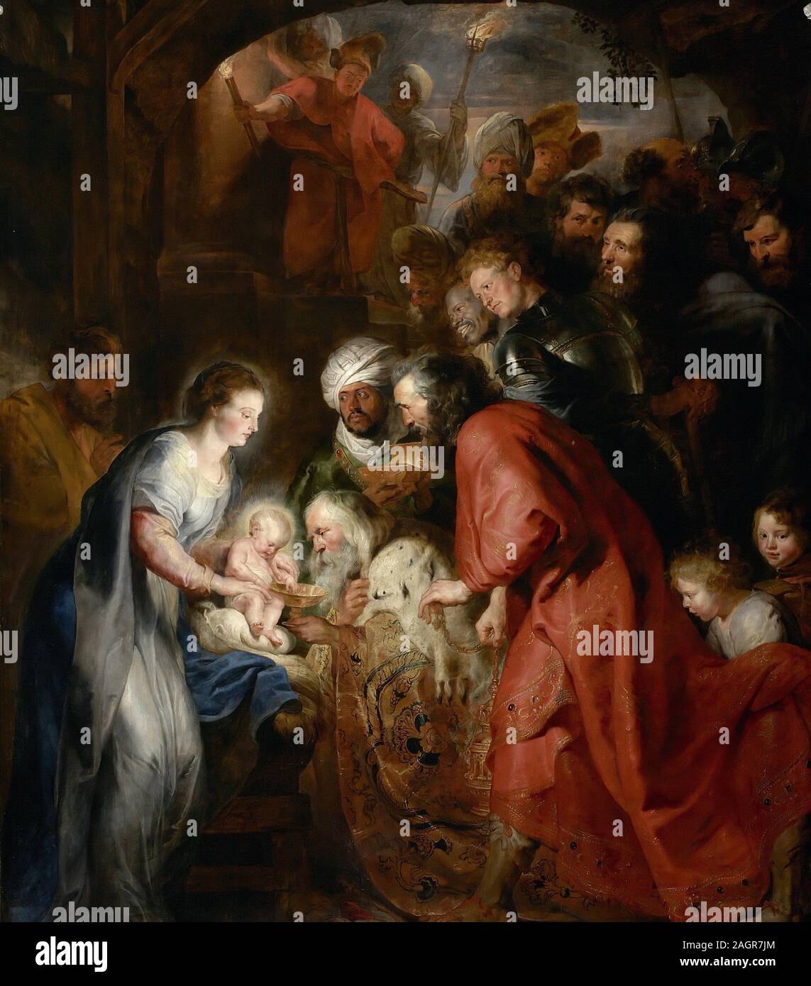 L'Adoration des Mages. Musée : Sint-Janskerk, Malines. Auteur : Pieter Paul Rubens. Banque D'Images