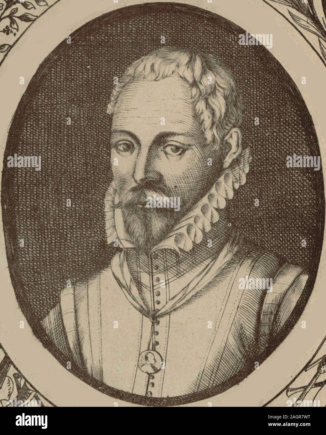 Portrait du compositeur Roland de Lassus (1532-1594). Musée : collection privée. Auteur : Joannes Meyssens (Mijtens). Banque D'Images