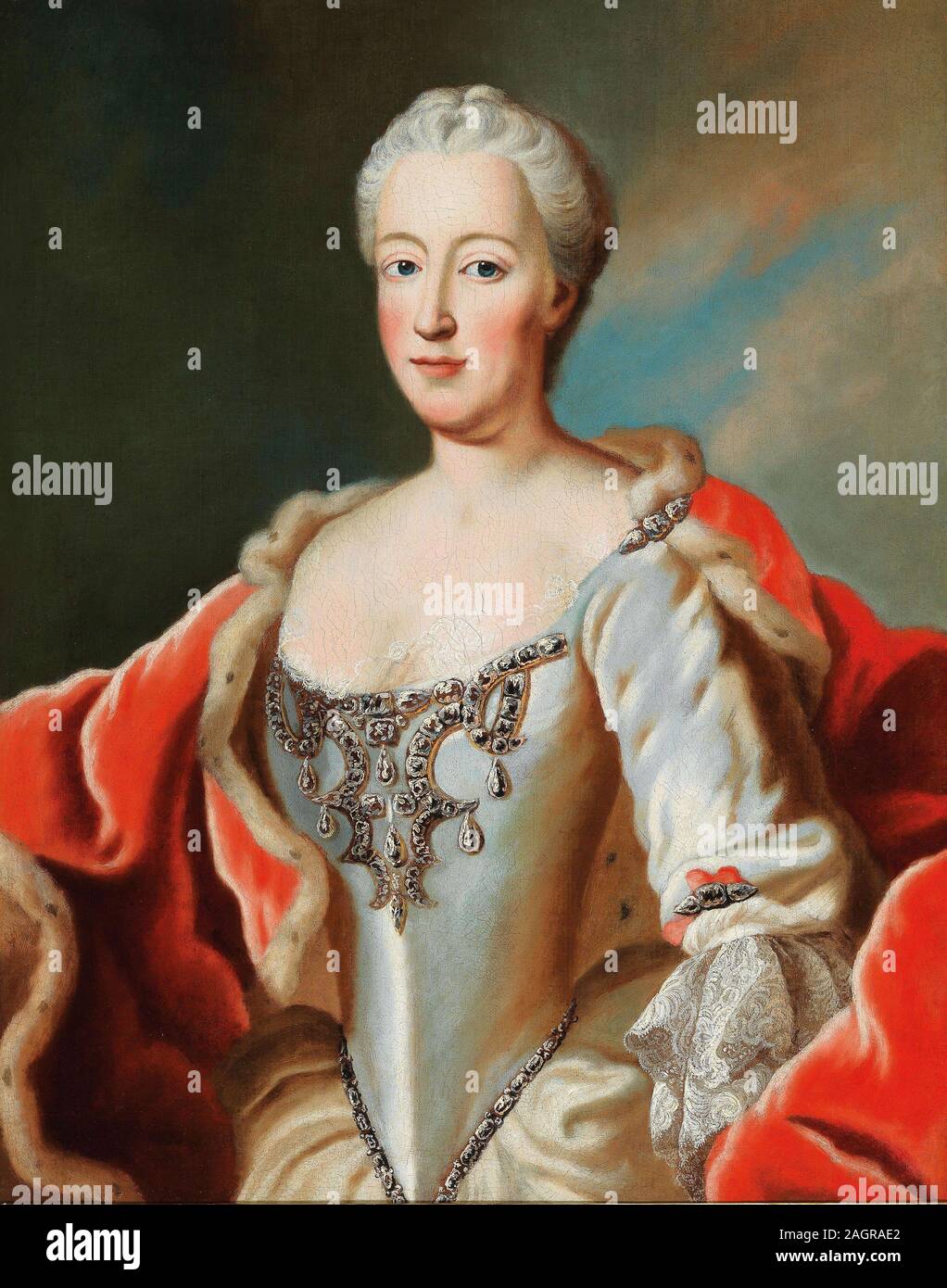 Duchesse Anna Maria Josepha de Bavière (1734-1776), Margravine de Baden-Baden. Musée : collection privée. Auteur : GEORGE DESMAREES. Banque D'Images