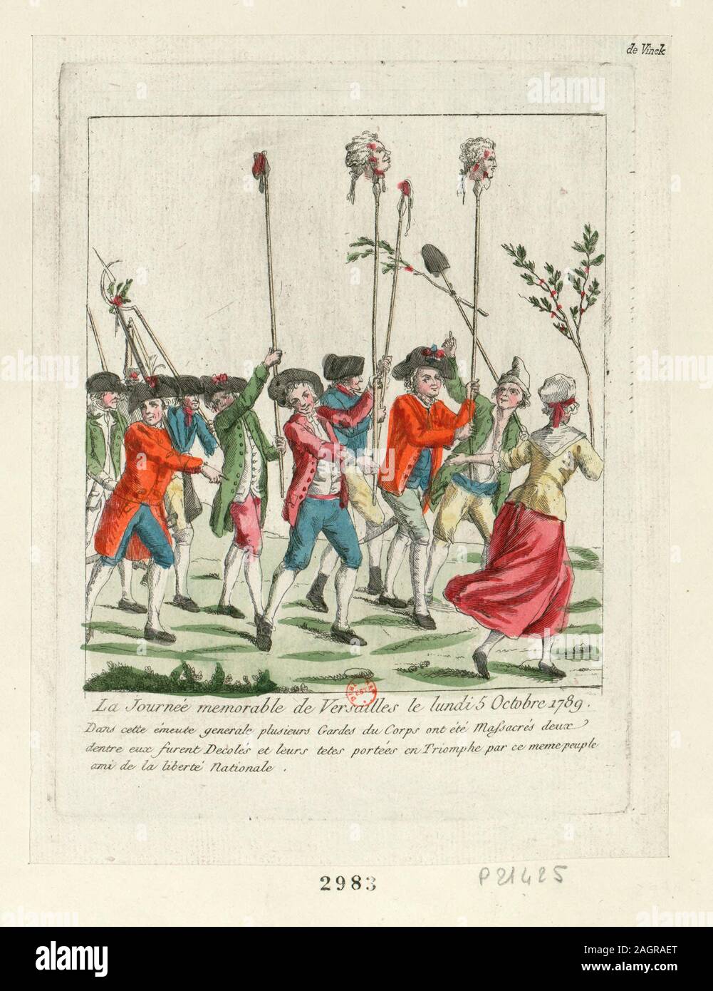 Une journée mémorable à Versailles, 1789. Musée : BIBLIOTHÈQUE NATIONALE DE FRANCE. Auteur : anonyme. Banque D'Images