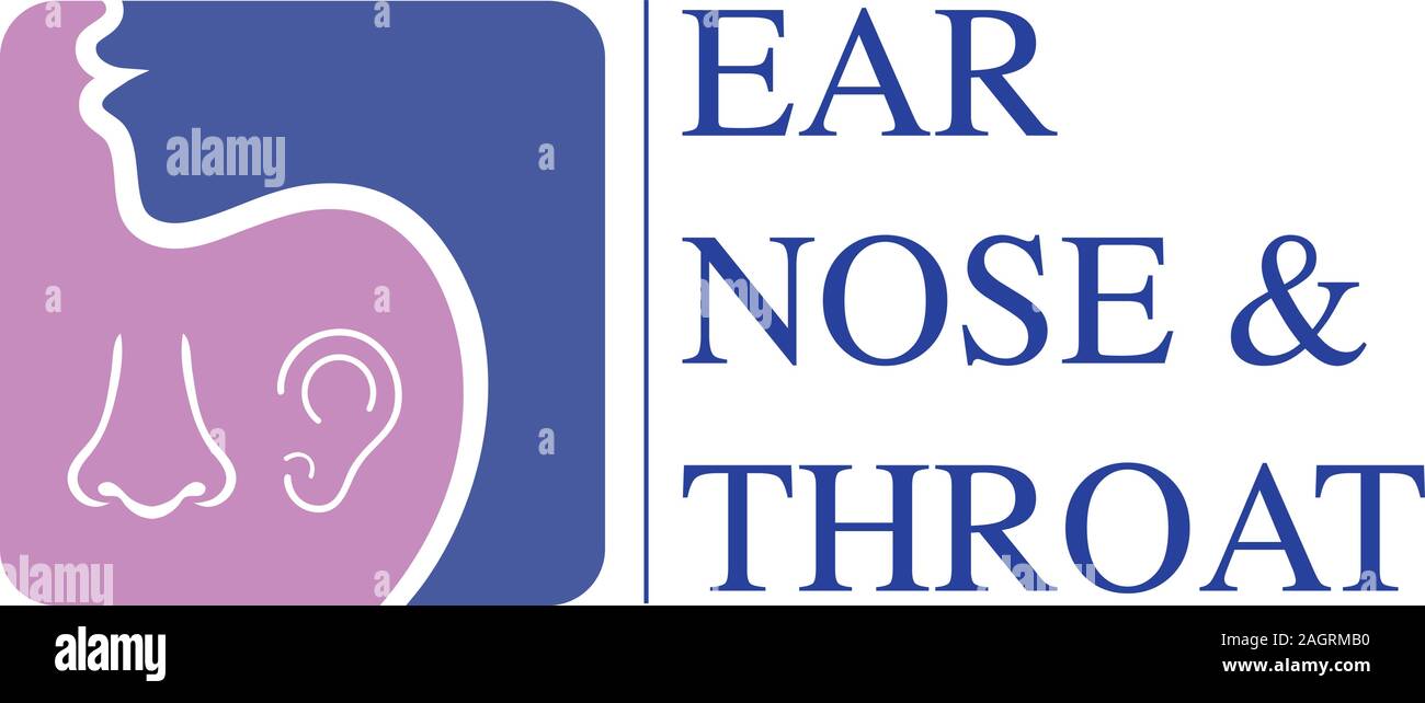 ENT D'un logo. Prenez la direction de l'oreille, nez, gorge médecin spécialistes. logo le concept. Icône vecteur ligne. Course éditable. illustration télévision linéaire, spécialiste clinique, Illustration de Vecteur