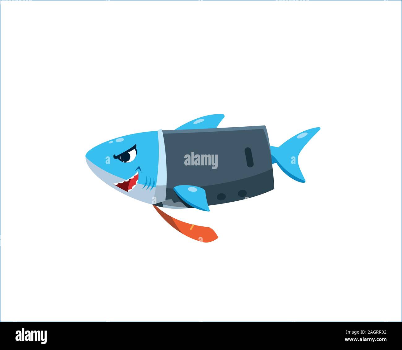 Un requin porte tailleur Illustration de Vecteur