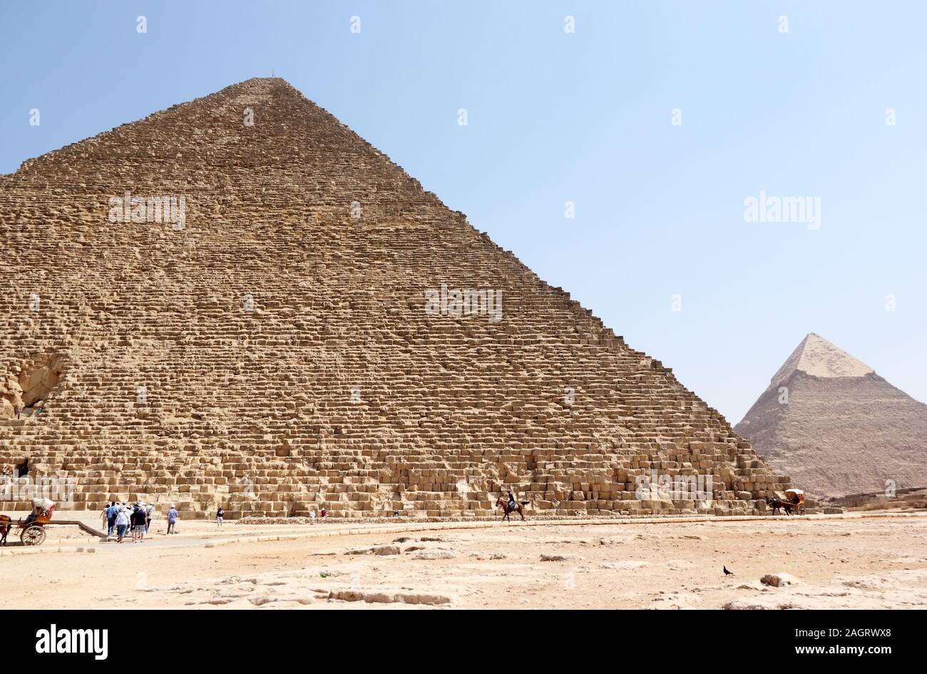 La grande pyramide de Gizeh. Le Caire, Égypte. Banque D'Images