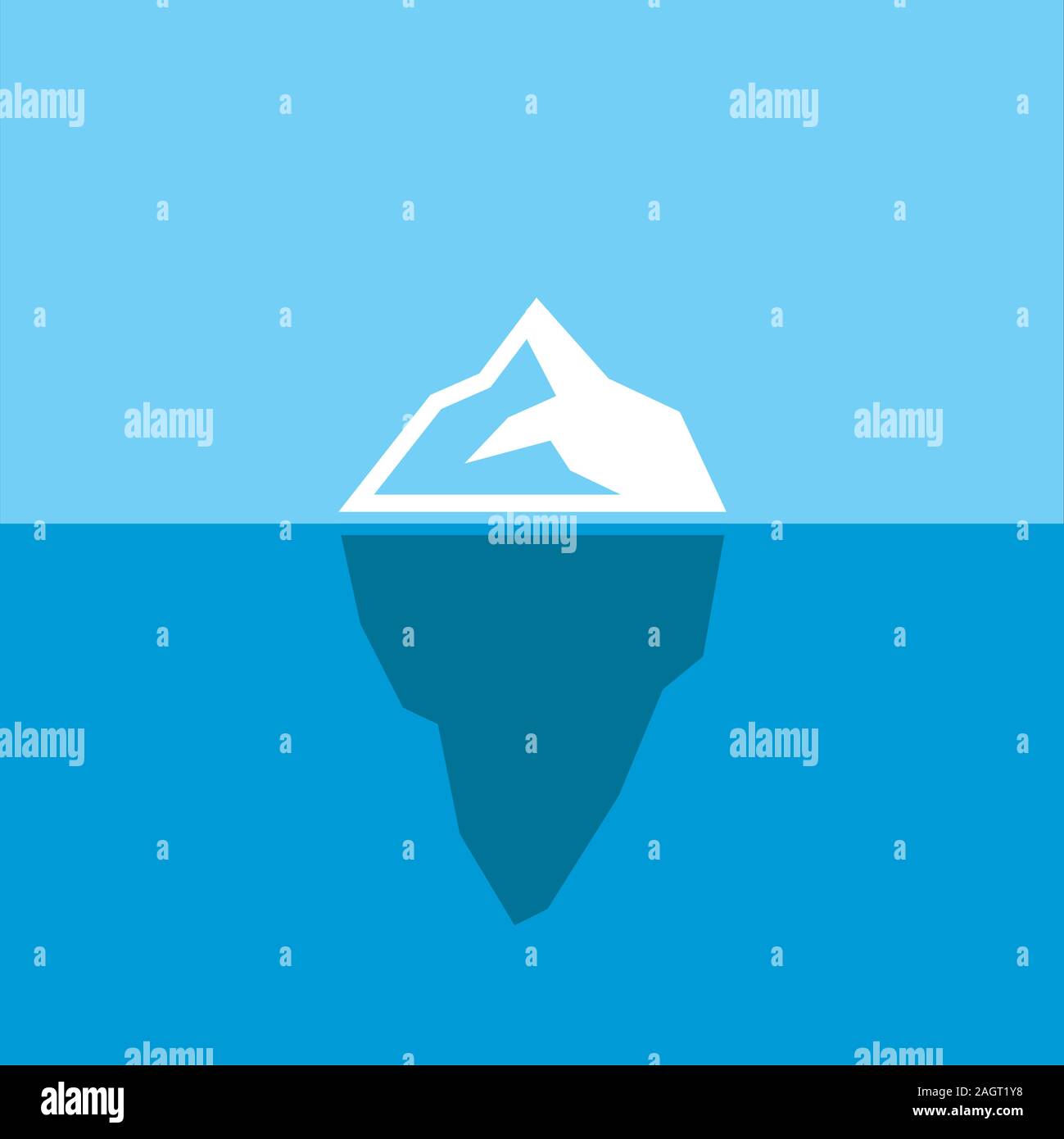 Iceberg colorés Illustration. Vector illustration isolé Illustration de Vecteur