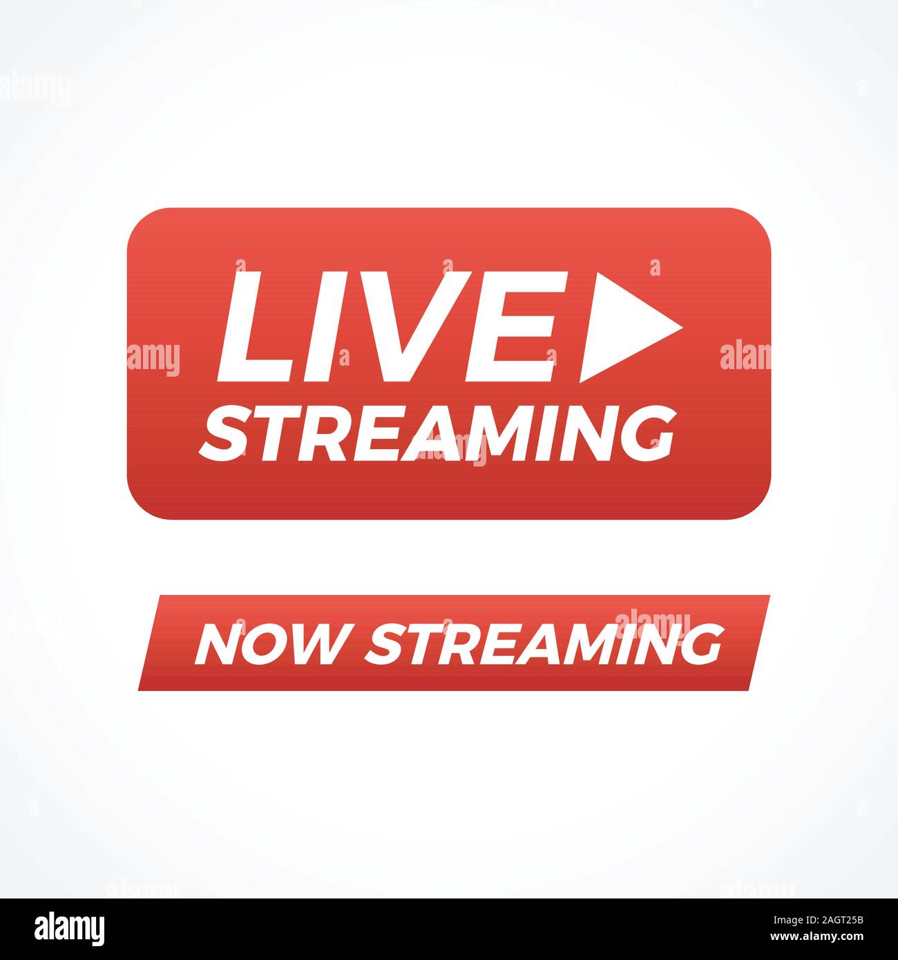 Live Streaming Icône rouge. Vector Illustration Illustration de Vecteur