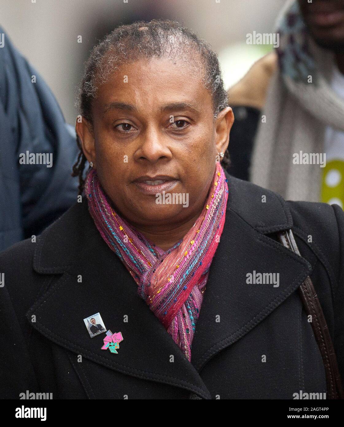 Neville et Doreen Lawrence arrivant à l'Old Bailey en 2012 le premier jour du procès de David Norris et Gary Dobson accusé du meurtre brutal de son fils Stephen Lawrence tués lors d'une attaque à motivation raciale à un arrêt d'autobus de Eltham en avril 1993. Banque D'Images