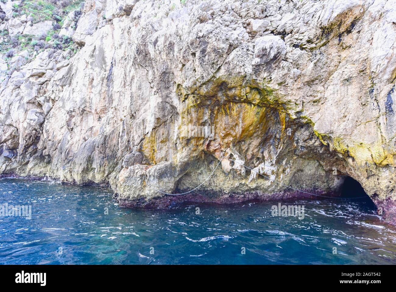 La grotte bleue, célèbre grotte de la mer de l'île de Capri en Italie Banque D'Images