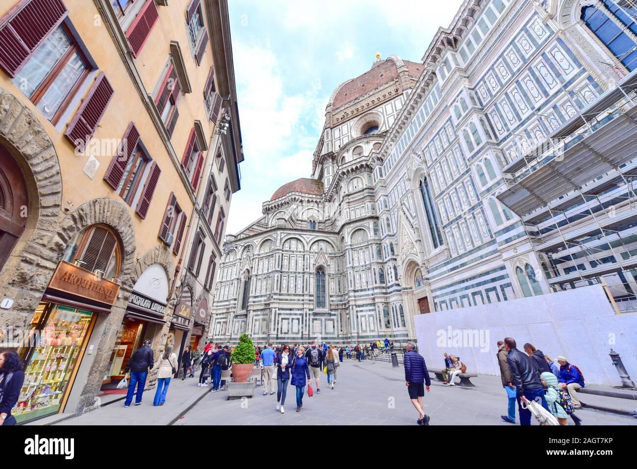 Cathédrale de Santa Maria del Fiore et la Tour de Giotto dans la ville de Florence, Italie Banque D'Images