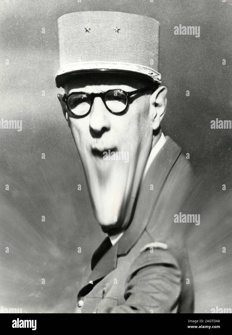 Le président français Charles De Gaulle, Paris, France 1960 Banque D'Images