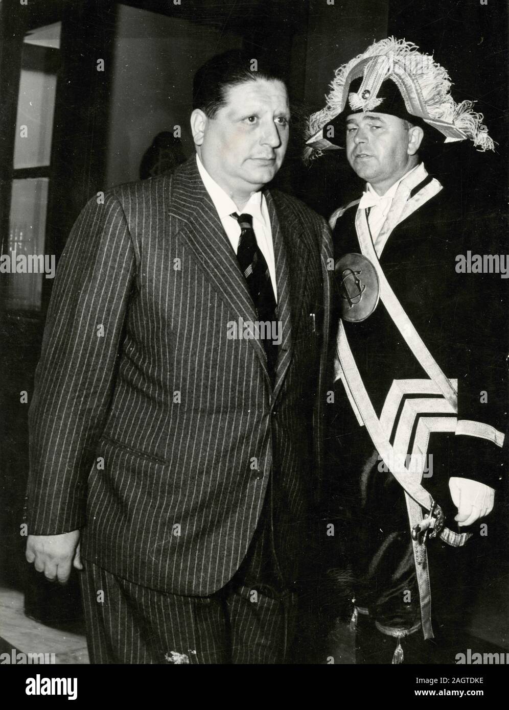 Homme politique italien Giorgio Amendola, Rome, Italie 1950 Banque D'Images