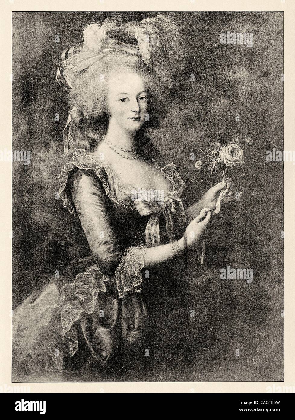 Portrait de Marie 17551793. Épouse du roi Louis XVI et la dernière reine de France