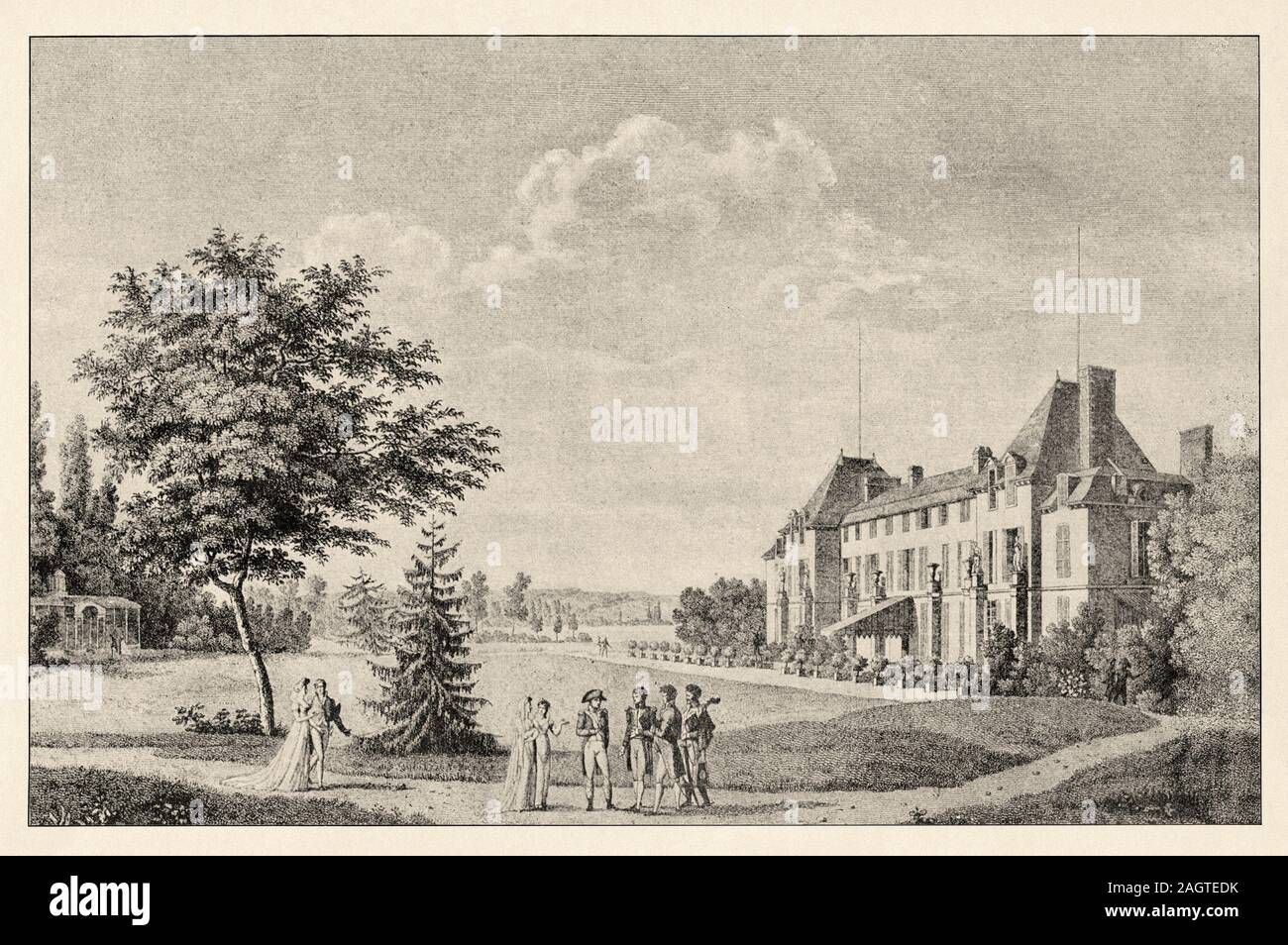 Château de Malmaison. Château de Malmaison, c'est un bâtiment de la ville de Rueil-Malmaison, les Yvelines, à environ 12 km de Paris. Josefina de Bea Banque D'Images