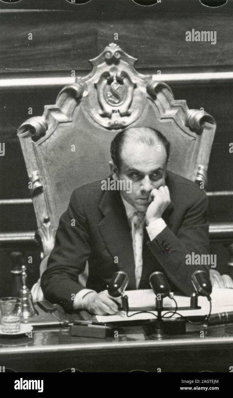 Homme politique italien Giorgio ministre Bo, Rome, Italie 1960 Banque D'Images