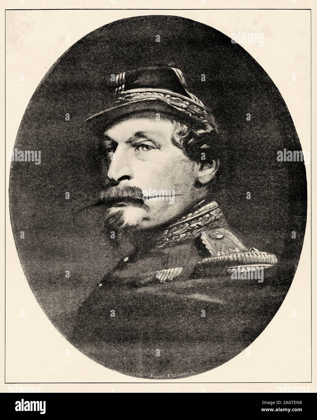 Portrait de Charles Louis Napoléon Bonaparte (Paris, 20 avril, 1808-Londres, 9 janvier 1873) a été le seul président de la Deuxième République française (184 Banque D'Images