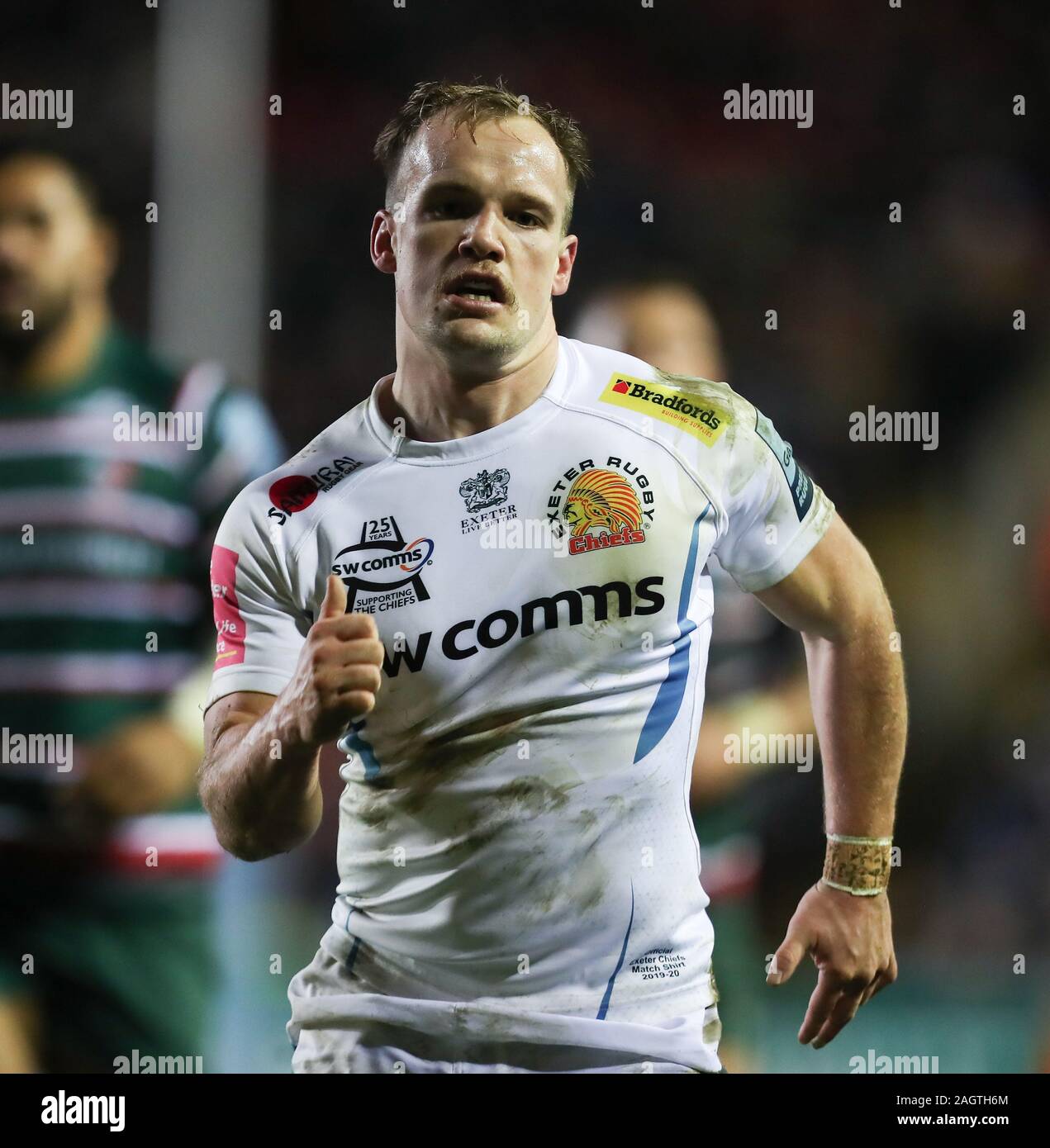 21.12.2019 Leicester, Angleterre. Rugby Union. Stuart Townsend en action pour l'Exeter Chiefs au cours de la Premiership match 6 Ronde Gallagher a joué entre Leicester Tigers et Exeter Chiefs au Welford Road Stadium, Leicester. © Phil Hutchinson/Alamy Live News Banque D'Images