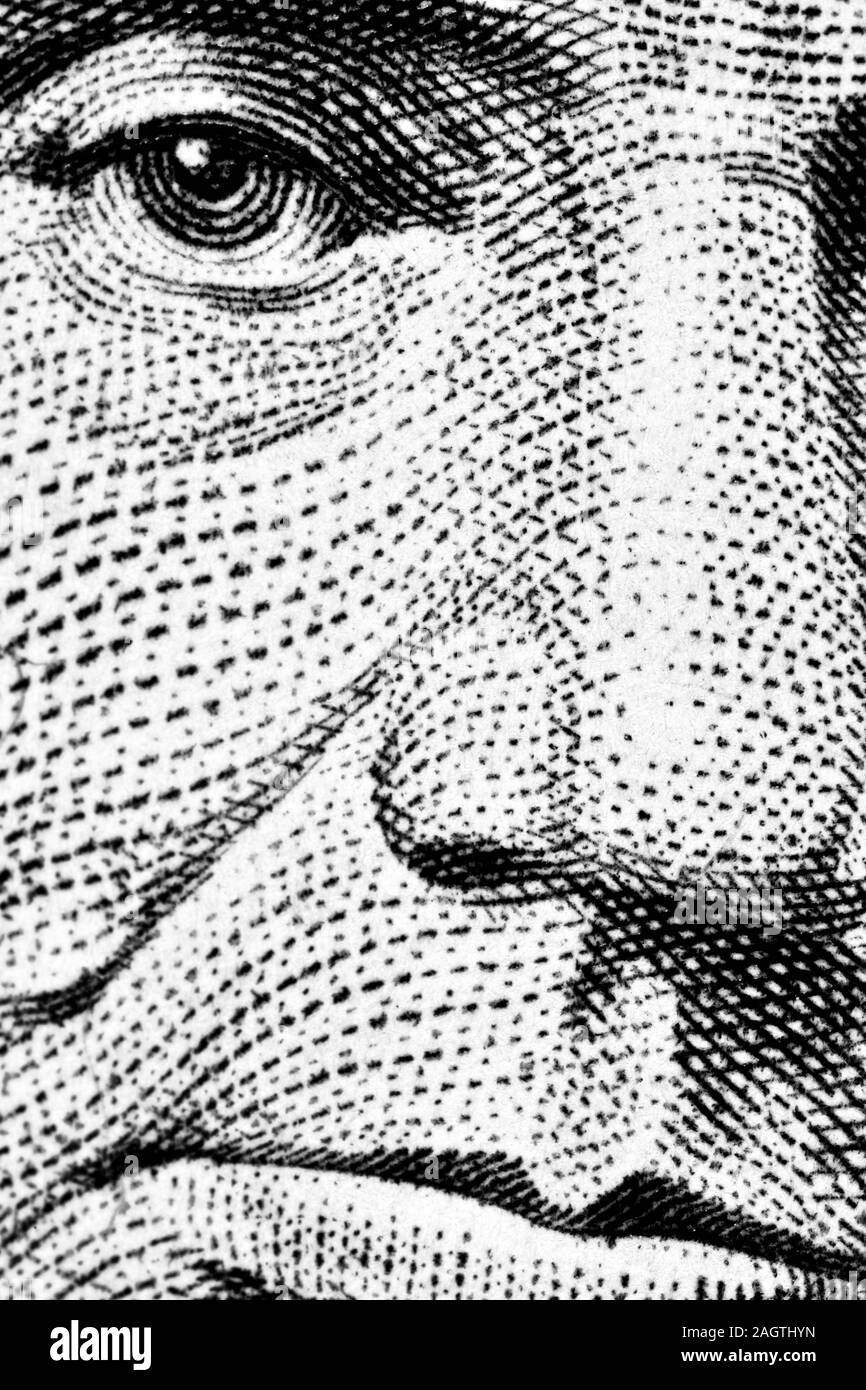 Libre d'Abraham Lincoln sur la 5 Dollar Bill Banque D'Images