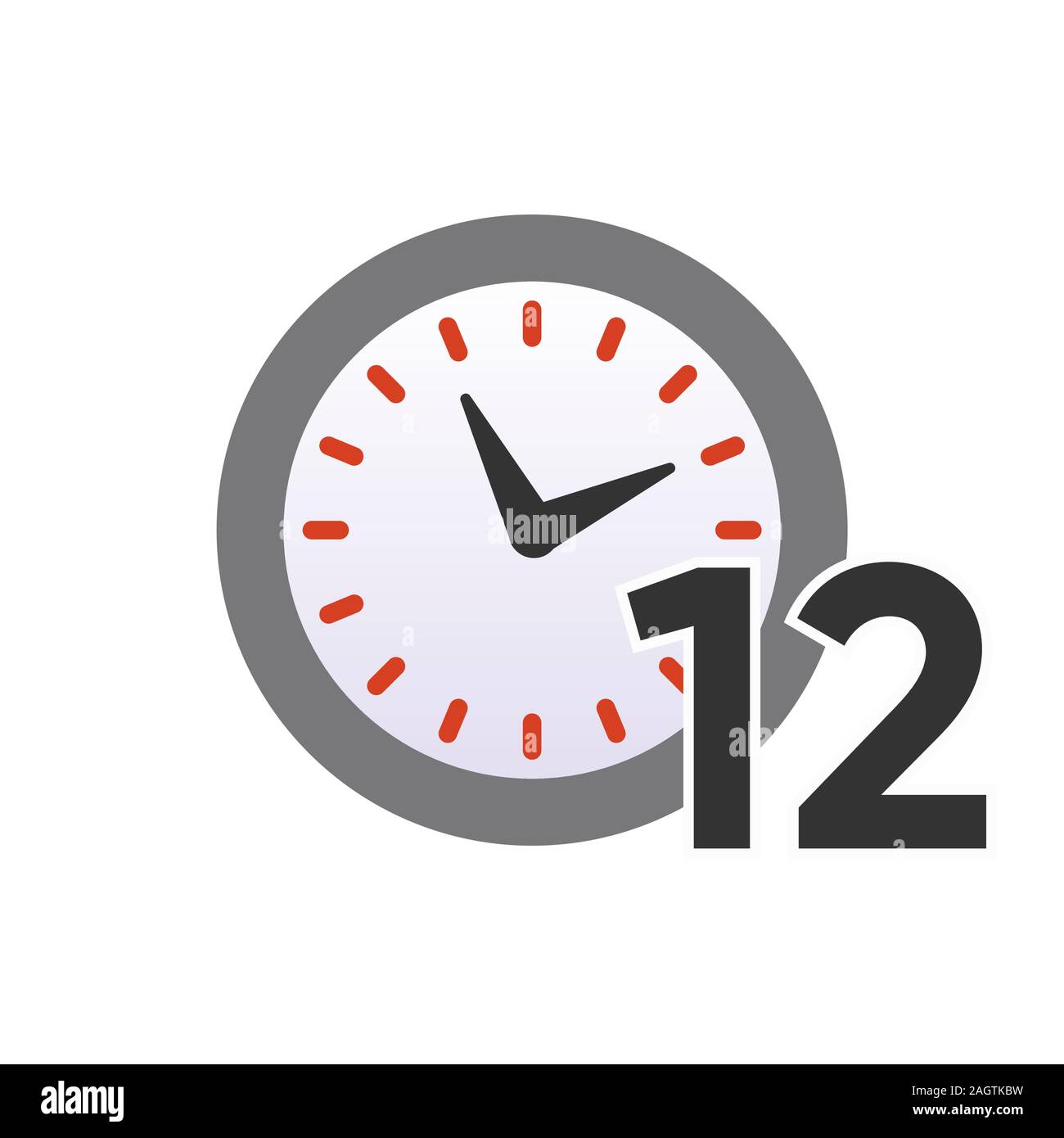 12 heures avant la vente finale. Vector illustration Illustration de Vecteur