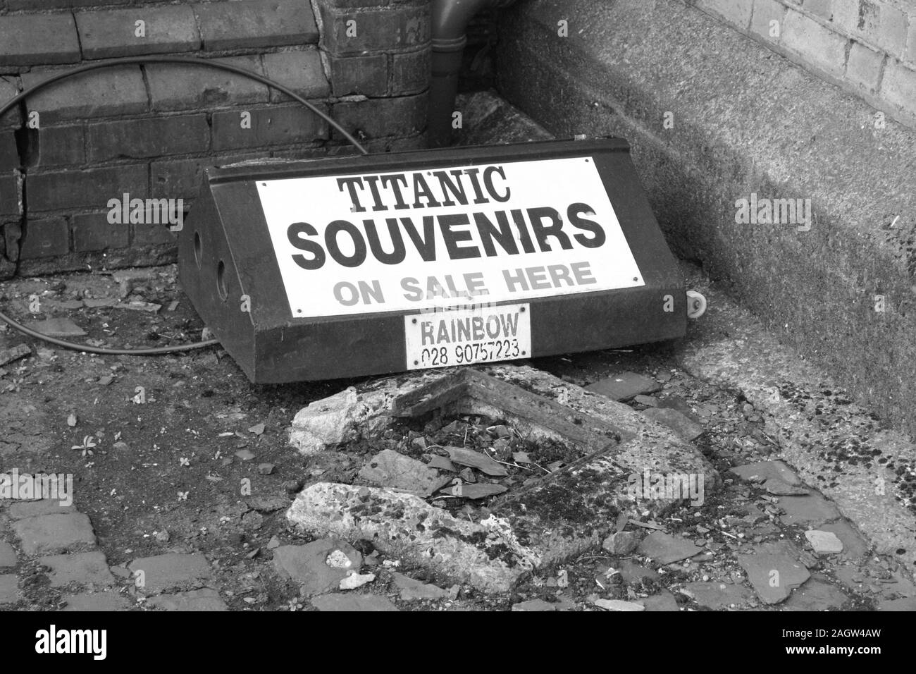 La station de pompage qui a été utilisée pour remplir et vider la cale sèche qui abritait autrefois le célèbre Titanic. Banque D'Images