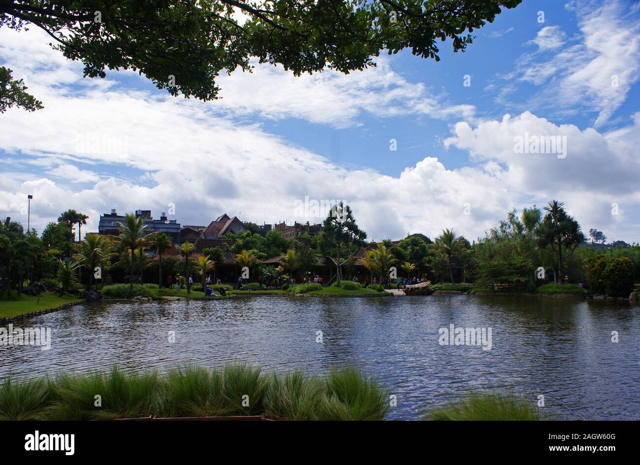 Umar Lake in situ, Marché Flottant, Lembang, Bandung, Java ouest, Indonésie Banque D'Images