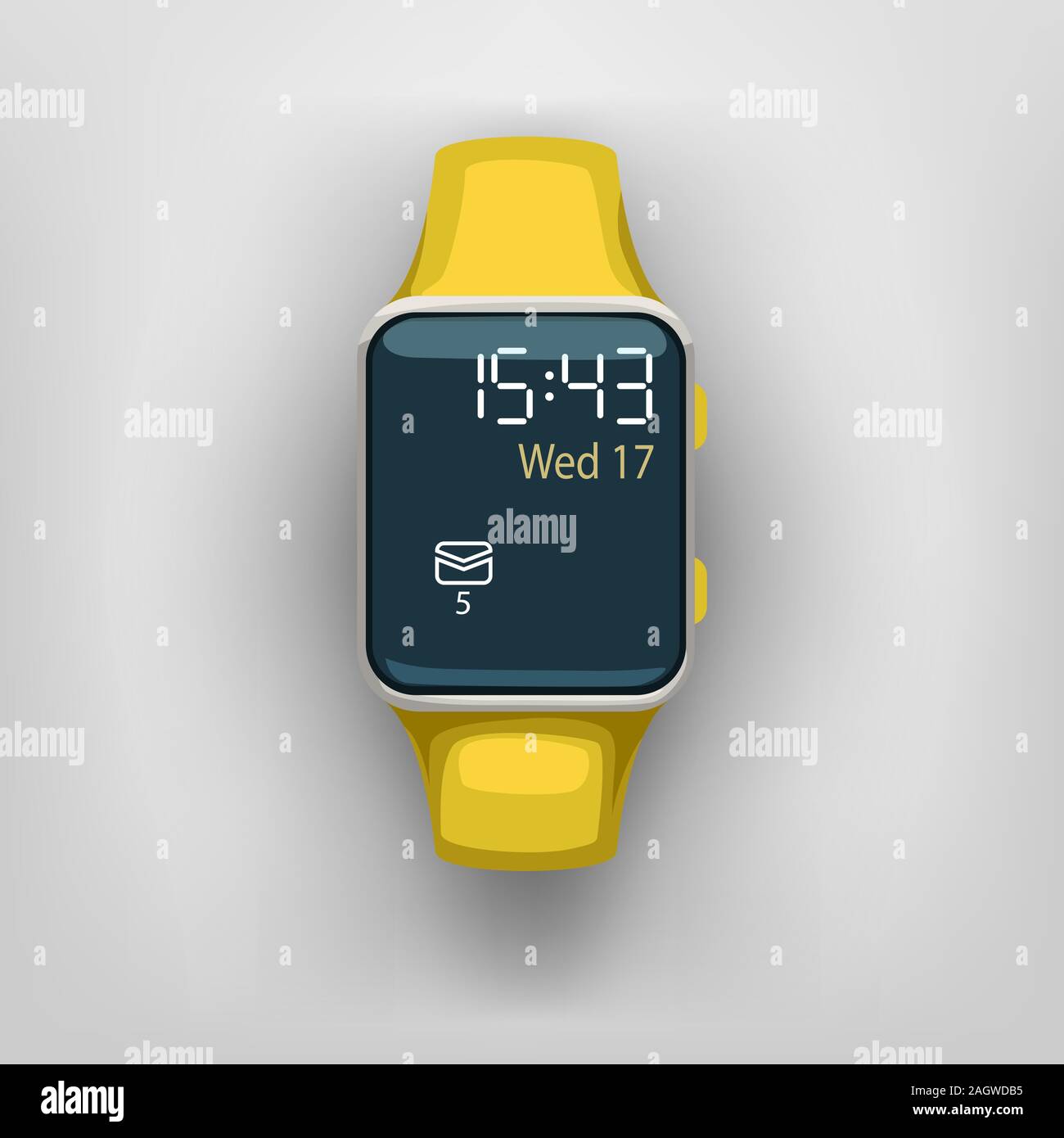 Smart watch sur fond gris Illustration de Vecteur