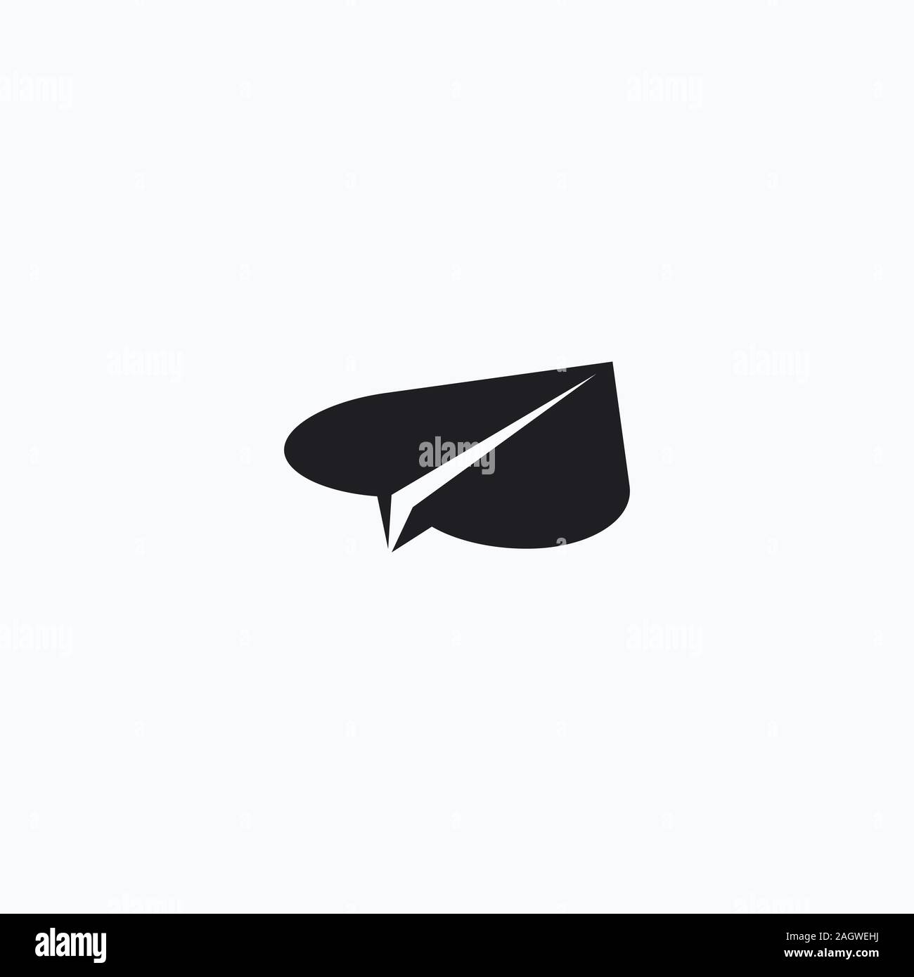 Signe de l'amour abstrait paper plane. Illustration de Vecteur