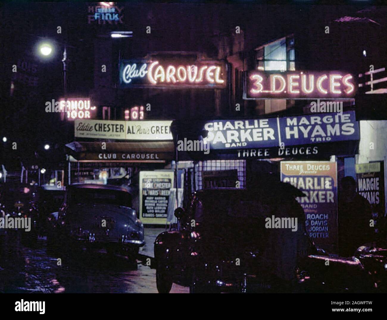 La 52e Rue, New York, N.Y., ca. Juillet 1948 Banque D'Images