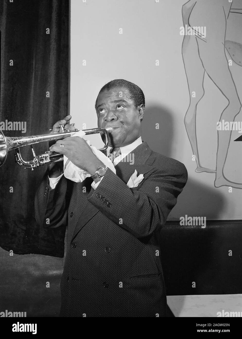 Portrait de Louis Armstrong, entre 1938 et 1948 Banque D'Images