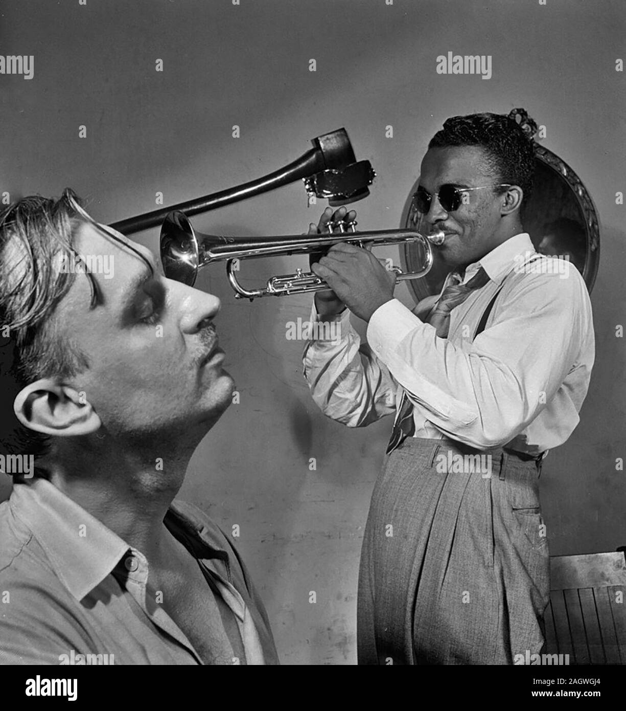 Portrait d'Howard McGhee et brique Fleagle, New York, N.Y., ca. 1947 sept. Banque D'Images