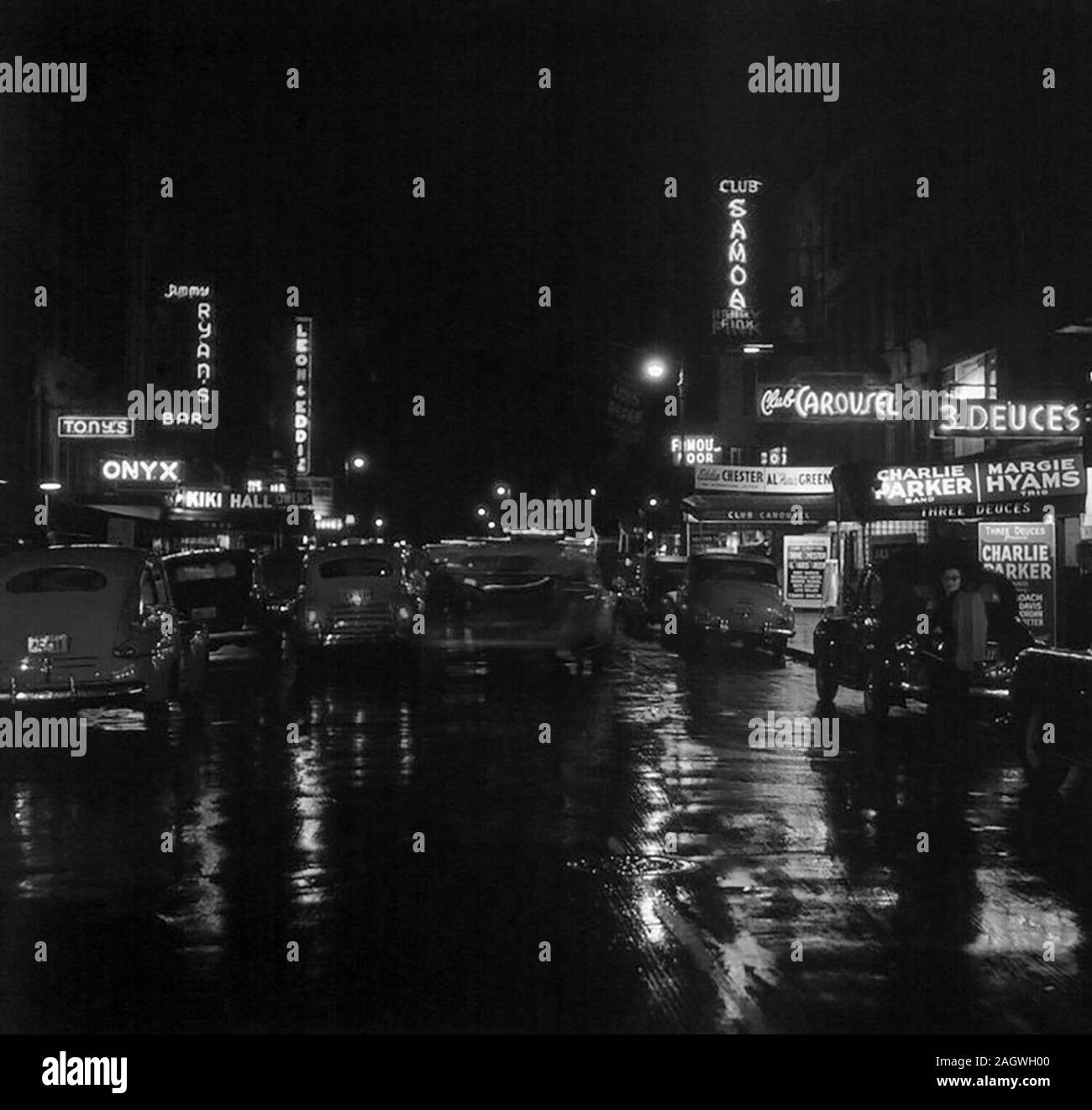 La 52e Rue, New York, N.Y., ca. 1948 Banque D'Images