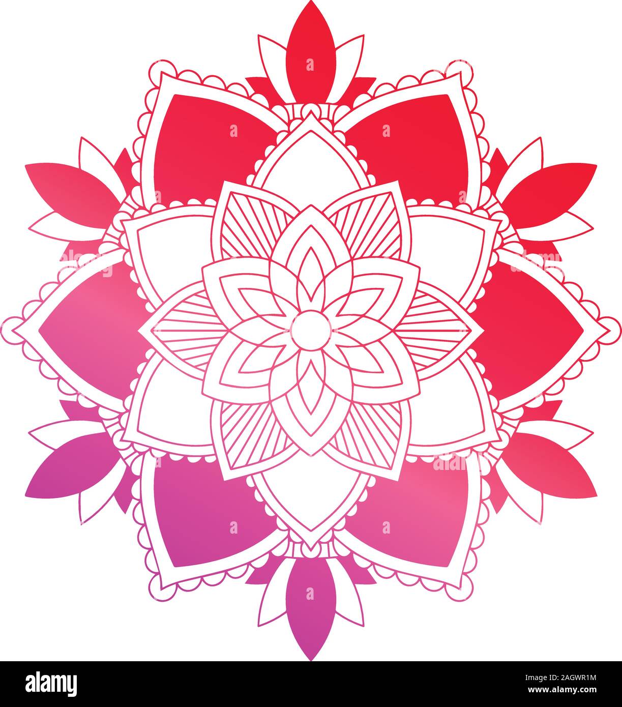 Les modèles Mandala sur fond blanc illustration Illustration de Vecteur