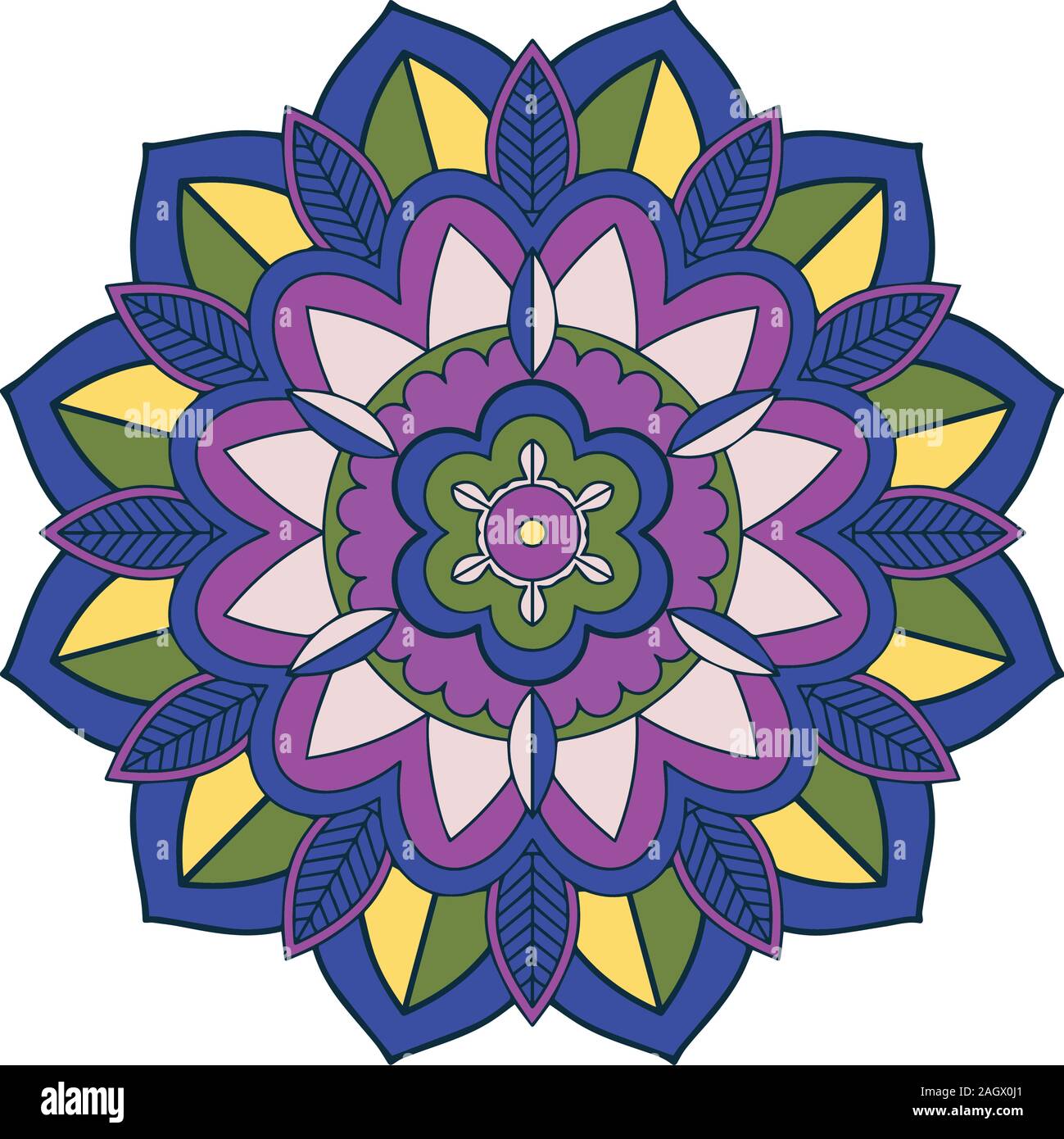 Les modèles Mandala sur background illustration isolé Illustration de Vecteur