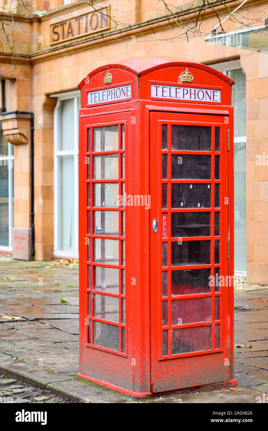 K6 Téléphone fort, Répertorié, catégorie II, l'ancienne caserne, Albion Square, Salford, Manchester Banque D'Images