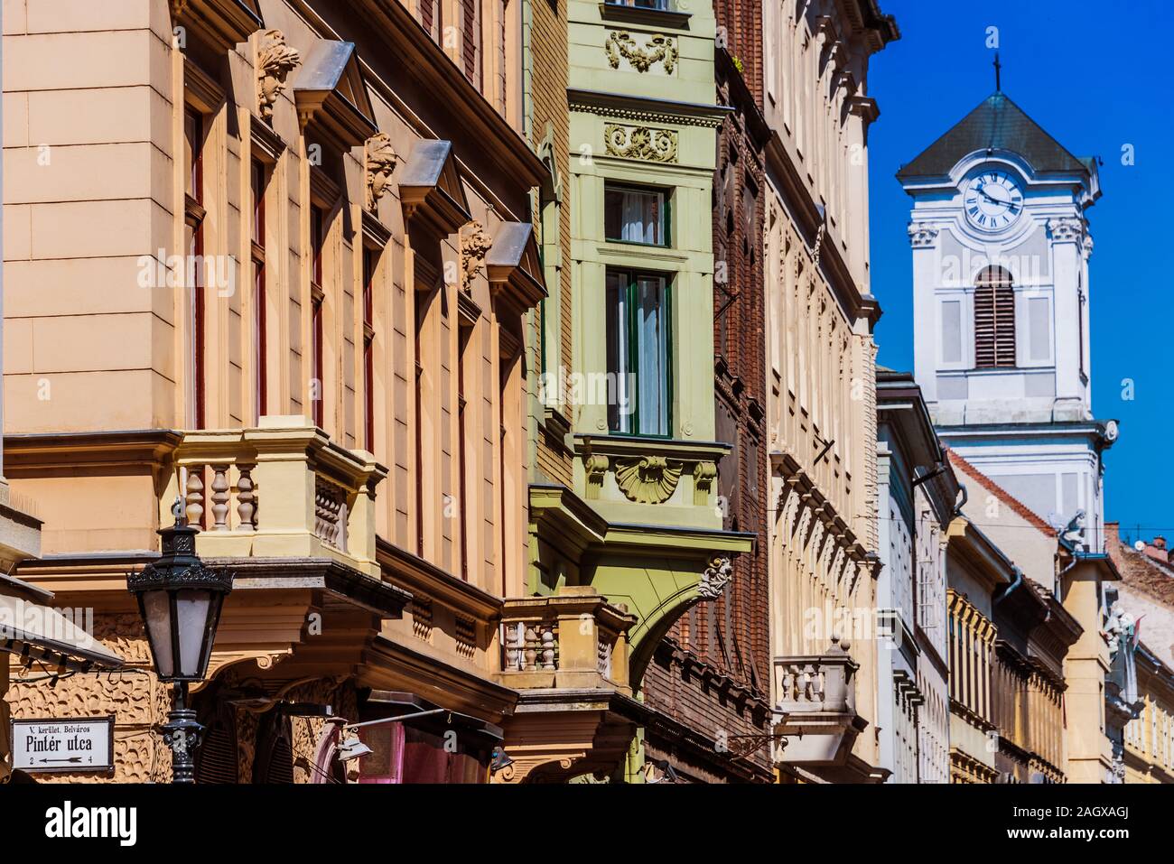 Célèbre rue Vaci, la principale rue commerçante de Budapest, Hongrie Banque D'Images