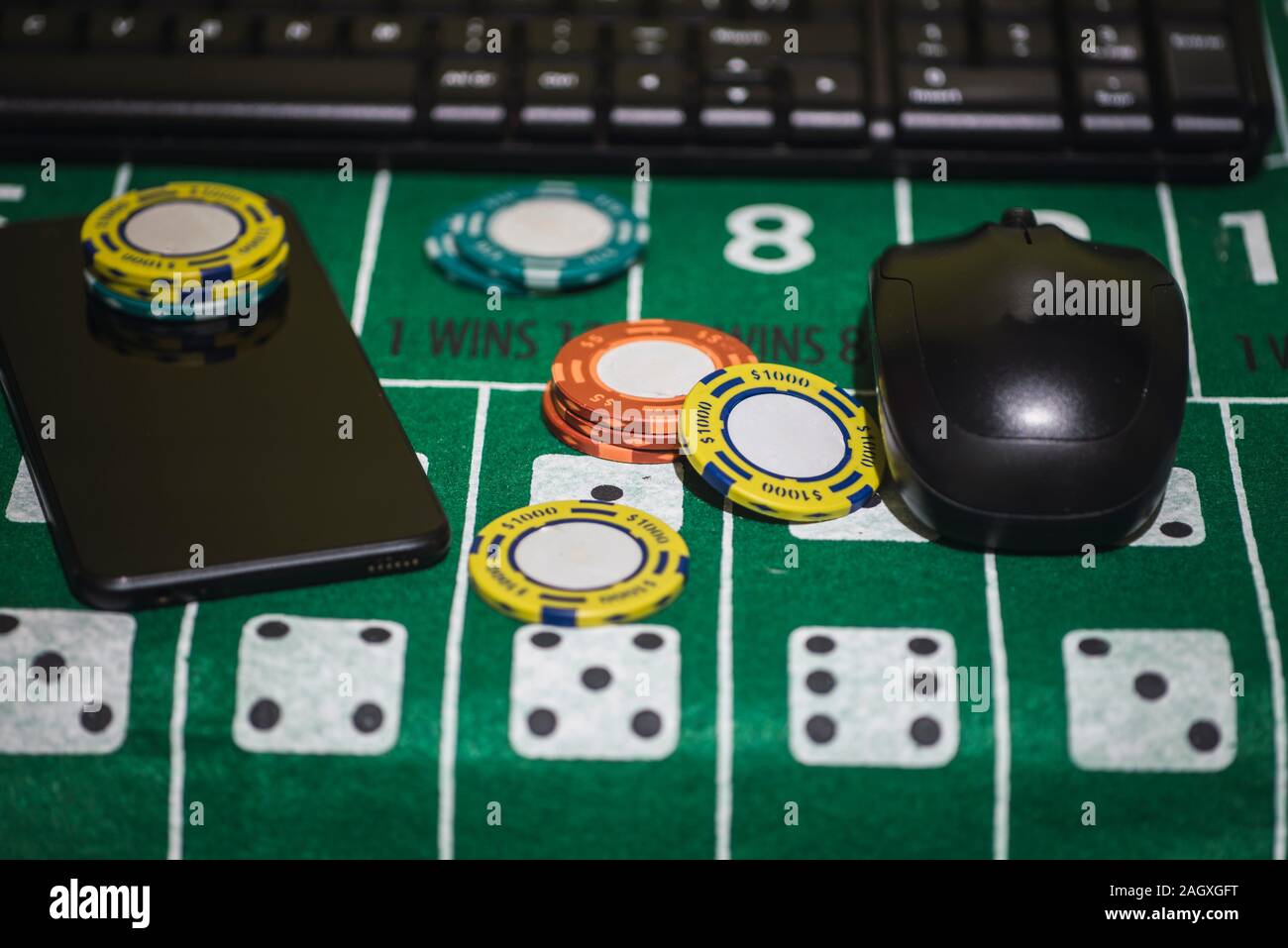 Jeux et paris en ligne Banque D'Images