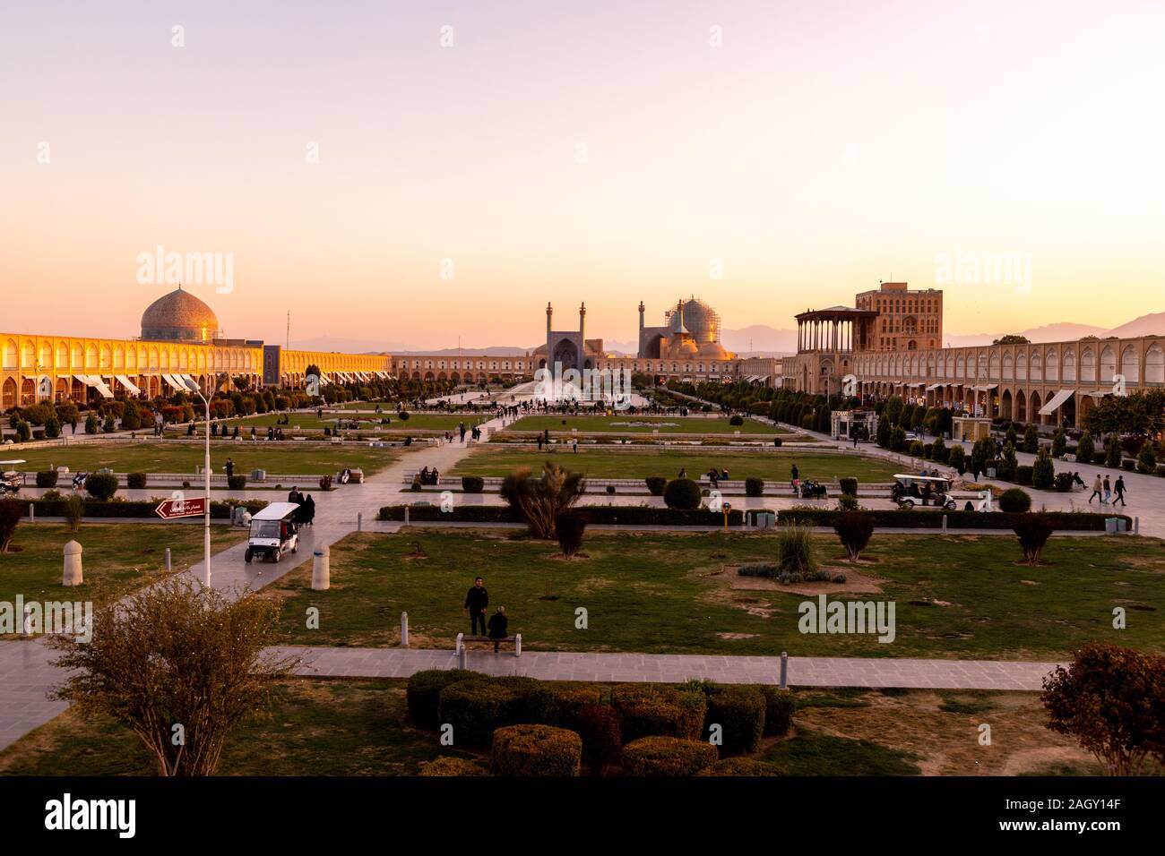 La ville d'Ispahan et son carré et alentours Banque D'Images