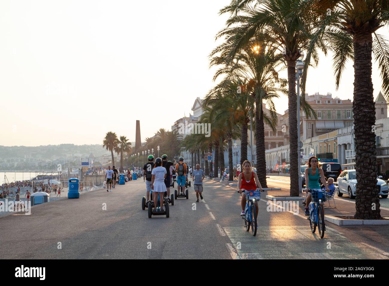 Promenade des Anglais, Nice, France, Alpes-Maritim. Banque D'Images