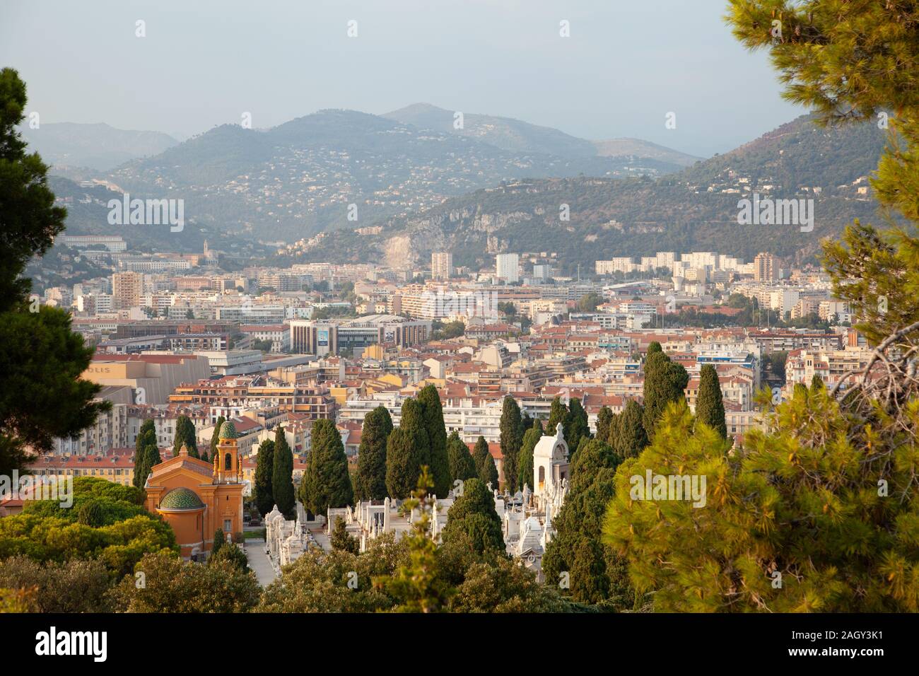 Cimetière du Château, Nice, Alpes-Maritim, France. Banque D'Images