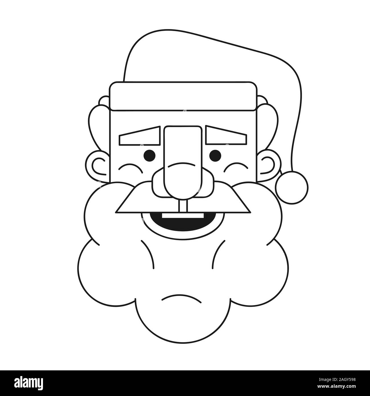 Santa Claus Illustration vecteur approprié pour carte de voeux, affiche ou d'impression sur T-shirt. Illustration de Vecteur