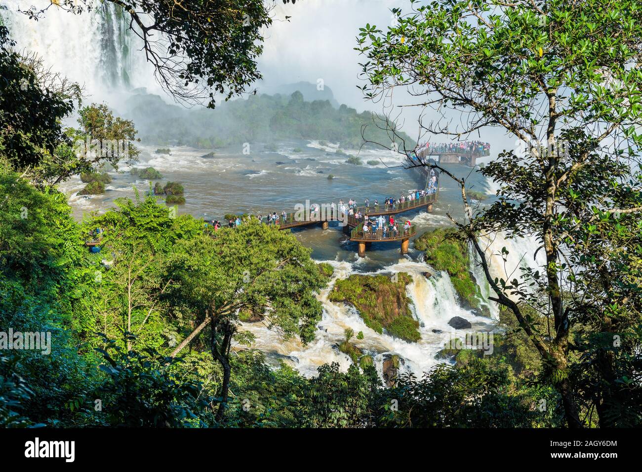 Foz de Iguazu Cataratas Cascades, Brésil Banque D'Images