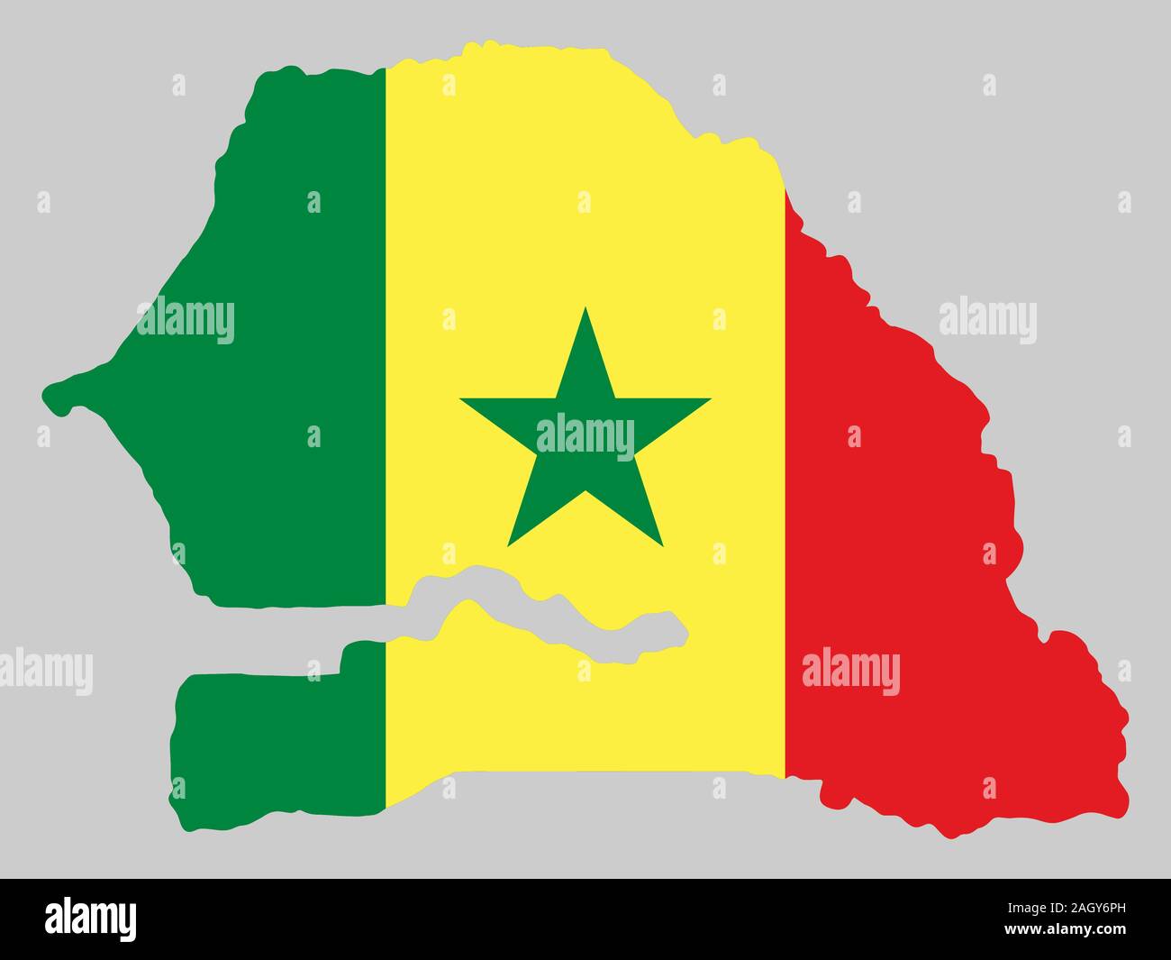 Drapeau de la carte du Sénégal Illustration vectorielle EPS 10 Illustration de Vecteur