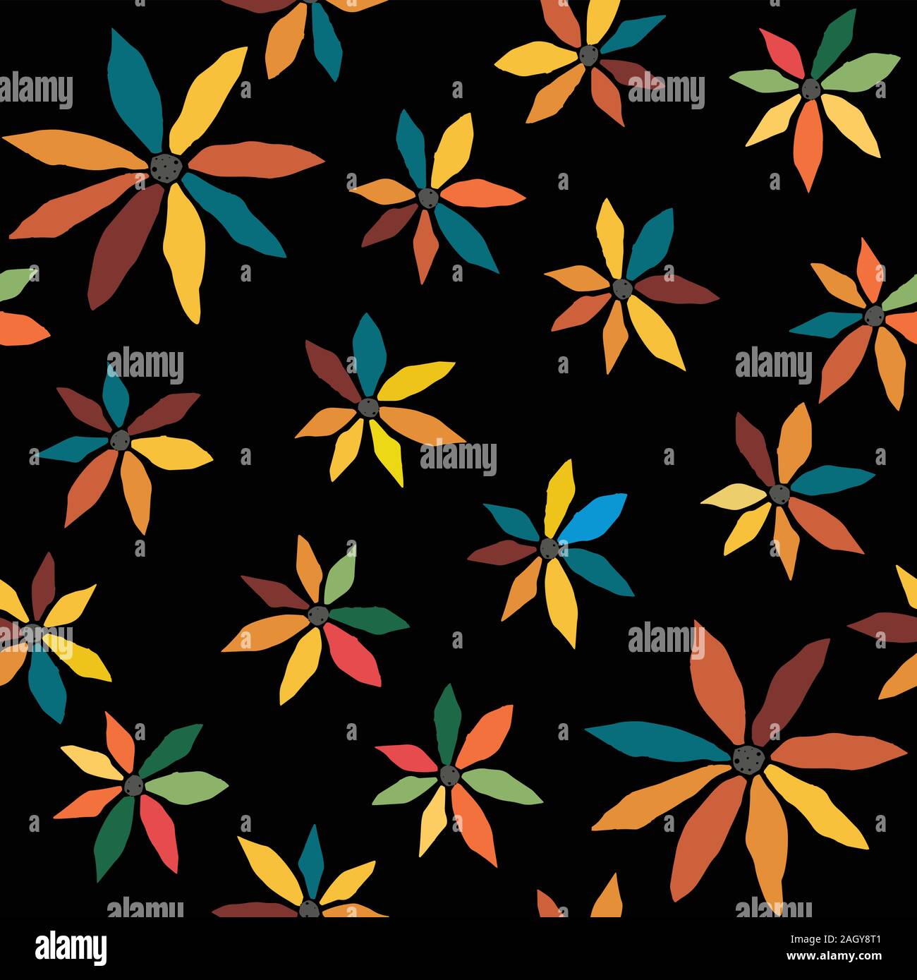 Motif florale avec des fleurs jaunes sur fond subtil. Vector Illustration Illustration de Vecteur