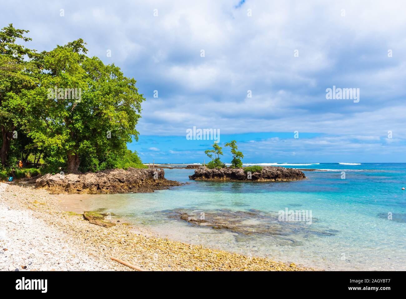 Seascape voir par temps ensoleillé, l'île de Tanna, Vanuatu Banque D'Images