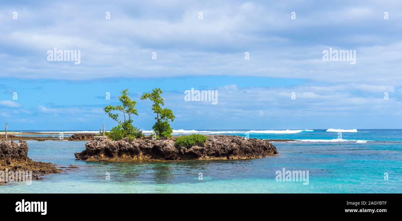 Seascape voir par temps ensoleillé, l'île de Tanna, Vanuatu Banque D'Images