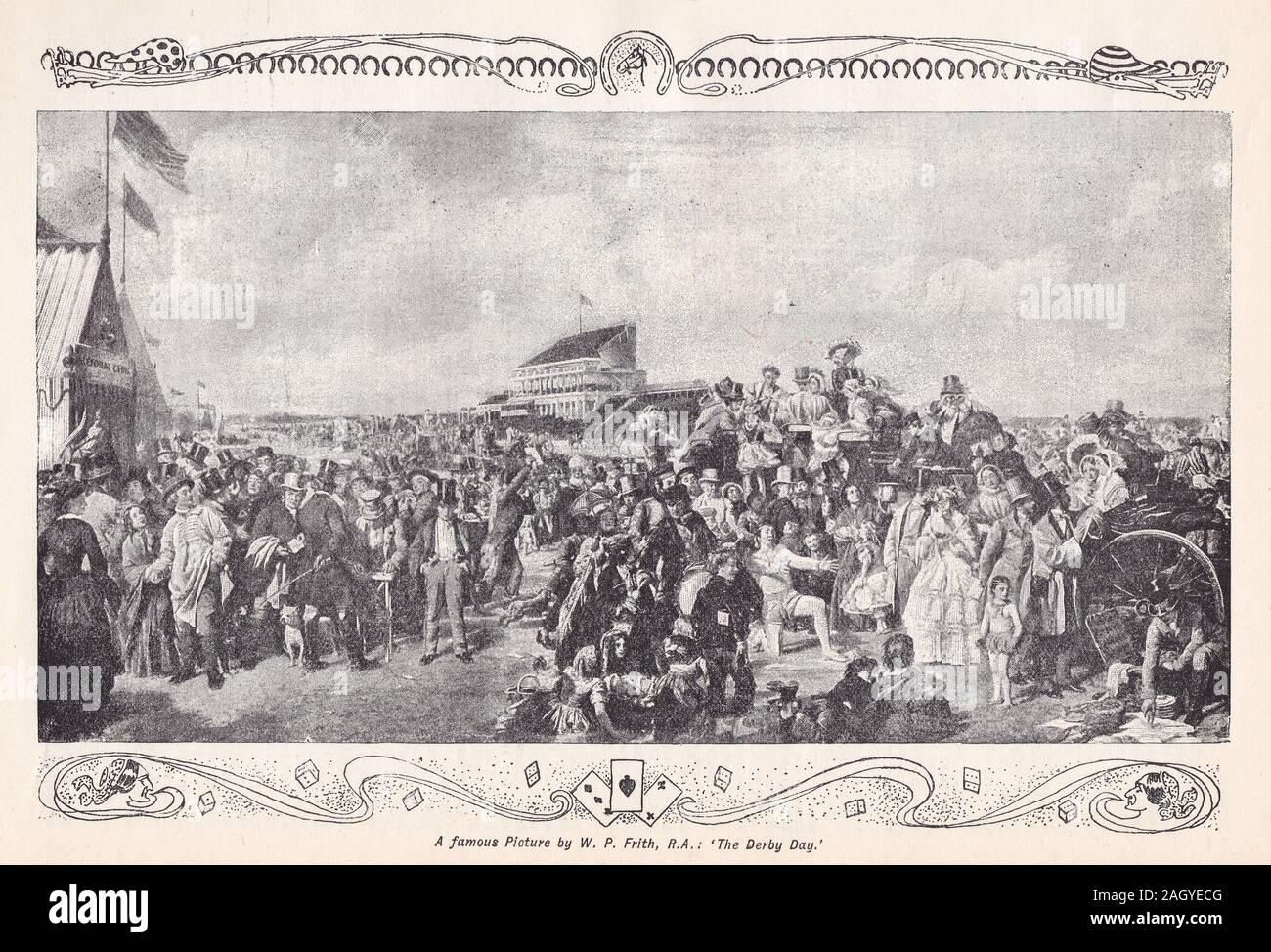 Le Derby Day par W. P. Frith Banque D'Images