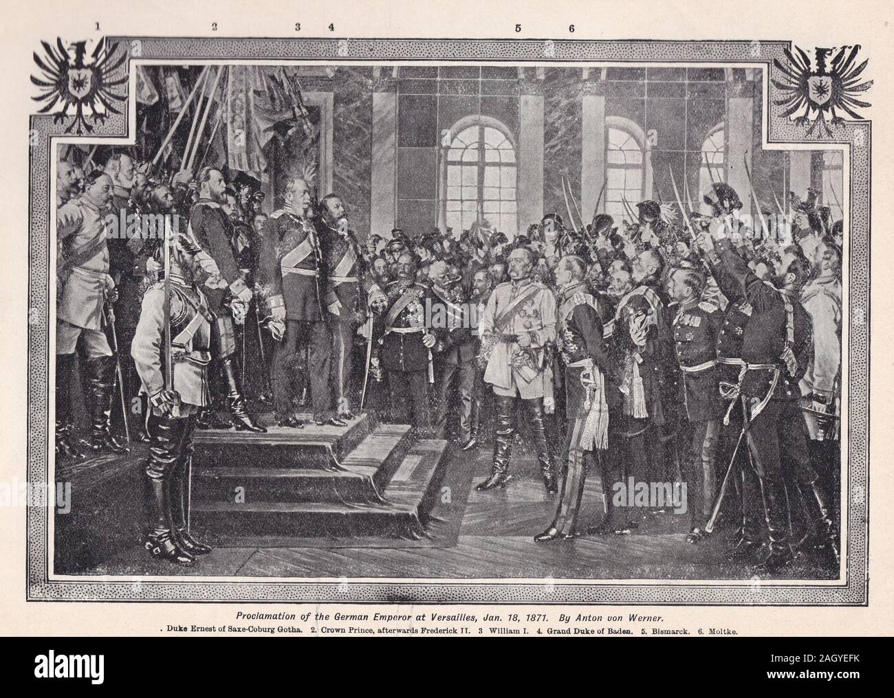 Proclamation de l'empereur allemand à Versailles, 18 janvier 1871 par Anton Van Werner Banque D'Images