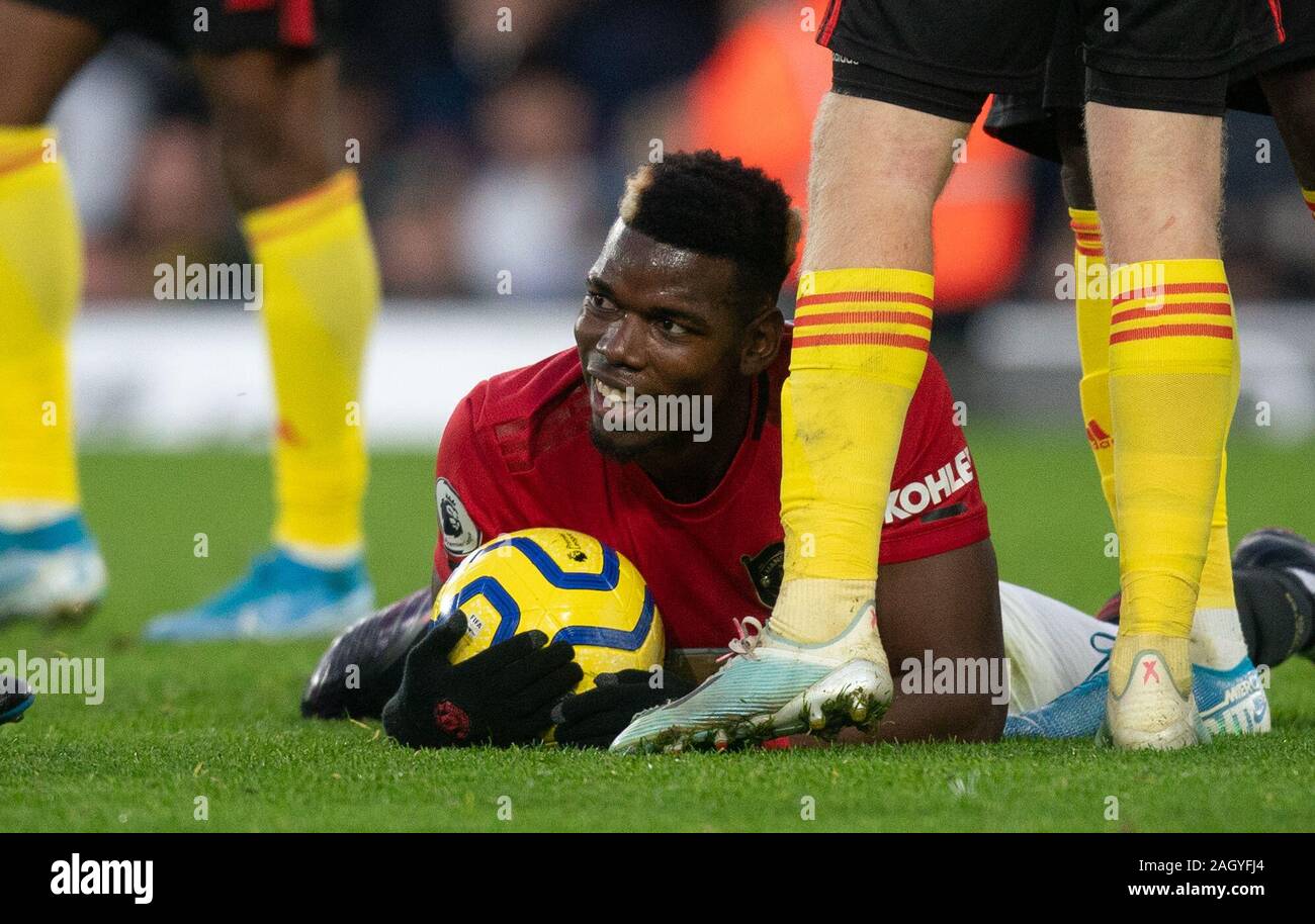 Watford, Royaume-Uni. Dec 22, 2019. Paul Pogba de Man Utd au cours de la Premier League match entre Manchester United et Watford à Vicarage Road, Watford, en Angleterre, le 22 décembre 2019. Photo par Andy Rowland. Credit : premier Media Images/Alamy Live News Banque D'Images