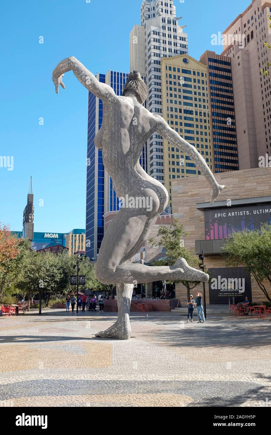 Bliss Dance Sculpture au Park, Las Vegas, Nevada, USA. Banque D'Images