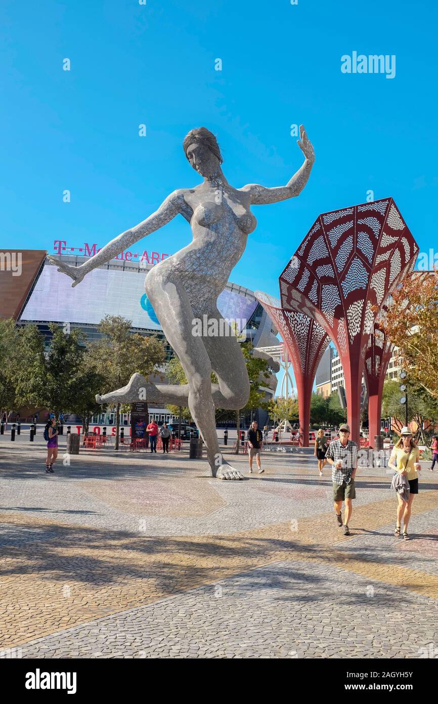 Bliss Dance Sculpture au Park, Las Vegas, Nevada, USA. Banque D'Images