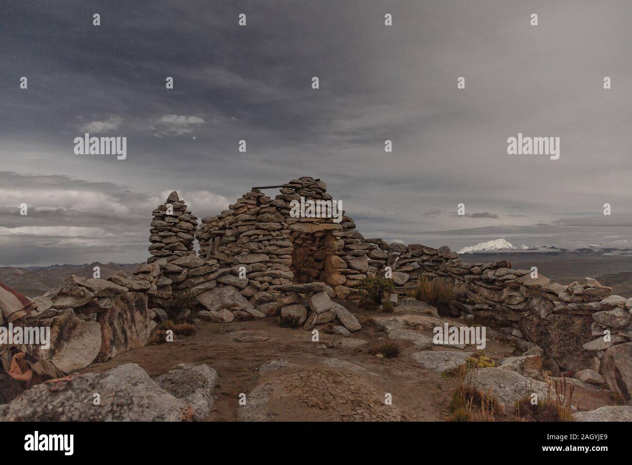 Casa abandonada en la sierra de Perú Banque D'Images